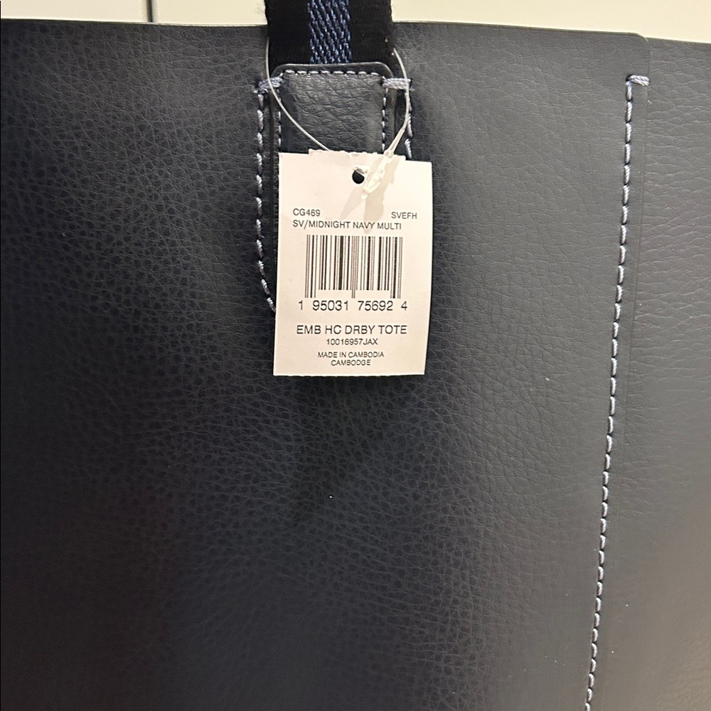 Coach (NWT) Derby Tote in Midnight Navy - Picture 14 of 14